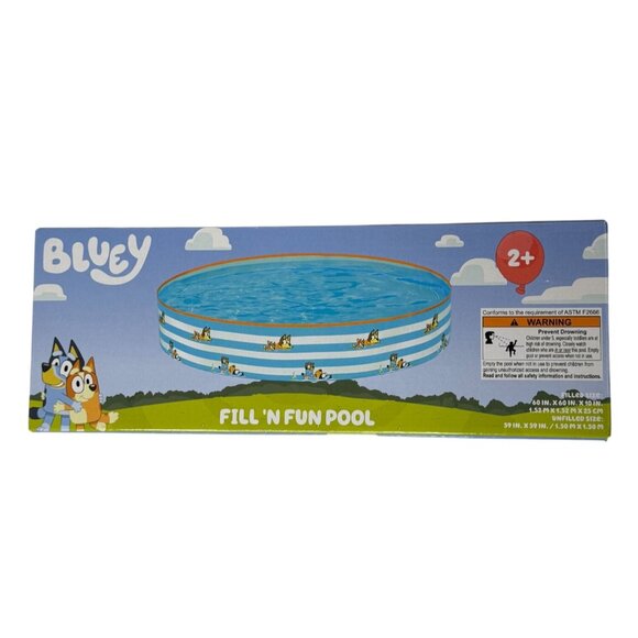 Bluey Fill ‘N Fun 60" x 10" Inflatable Kiddie Pool by Bestway - Picture 1 of 4
